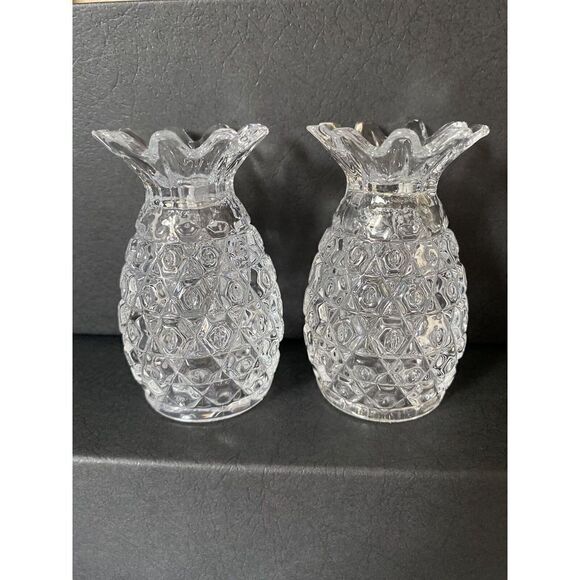 Godinger Shannon Crystal Pineapple Salt and Pepper Shaker Set - Picture 1 of 3